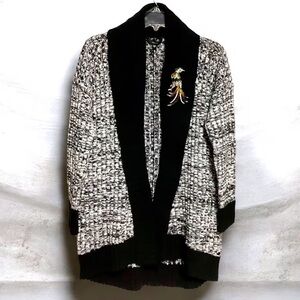Guess Monochrome Women's Cardigan with Brooch